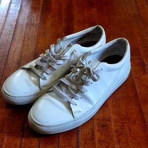 Acne studios patent leather low top size 12 white